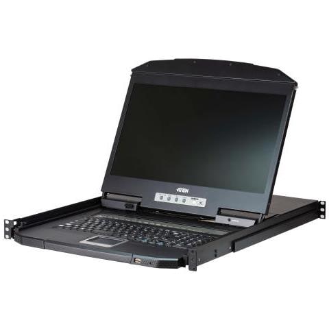Cl3116nx Console A Rack 47 Cm [18.5] 1366 X 768 Pixel Metallo, Plastica Nero 1u (18.5 16 Port Ws Hd Short Lcd)  - Foto 1