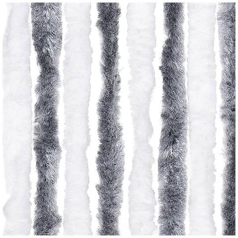 Zanzariera Grigio e Bianco 118x220 cm Ciniglia - Foto 6