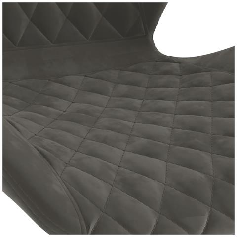 Sedie da Bar 2 pz Grigio Scuro in Velluto - Foto 8