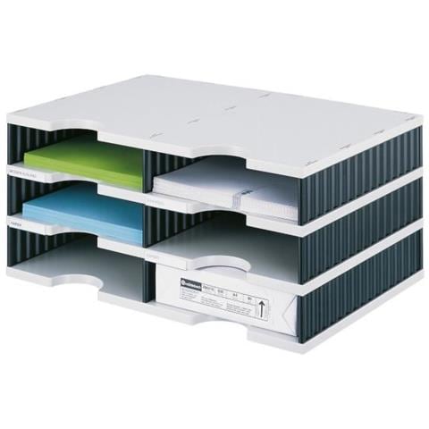 Duo Scatola Per La Conservazione Di Documenti Polistirolo Nero, Grigio - Foto 1