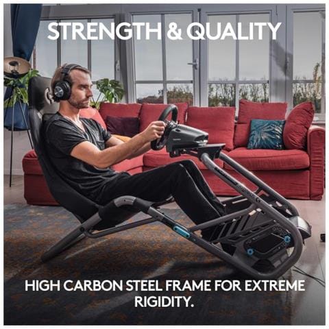 Trophy-Logitech G Edition : Sedia da gioco regolabile con struttura frameless. Compatibile con tutti i volanti (compresi volanti Direct Drive) e pedaliere sul mercato. - Foto 2