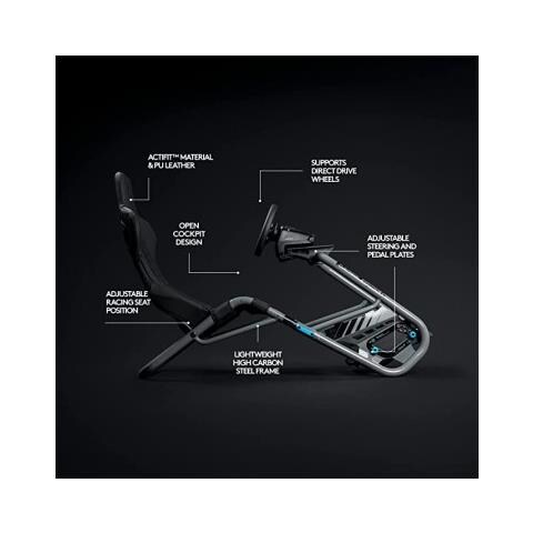 Trophy-Logitech G Edition : Sedia da gioco regolabile con struttura frameless. Compatibile con tutti i volanti (compresi volanti Direct Drive) e pedaliere sul mercato. - Foto 7