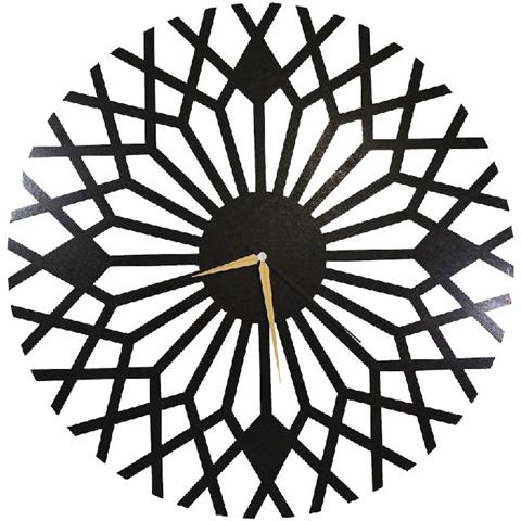 Acctim Bromham Orologio da parete senza ticchettio, lancetta dei secondi, diametro 20 cm, colore: nero | Leroy Merlin