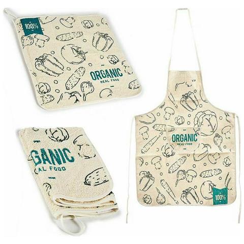 Set Da Cucina Organic 2 Pezzi Azzurro Bianco (12 Unità) - Foto 3