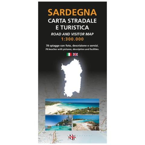 Enrico - Sardegna. Carta stradale e turistica 1:300.000. 78 spiagge con foto, descrizione e servizi-Road and visitor map 1:300.000. 78 beaches with pictures, description and facilities. Ediz. bilingue - Foto 1