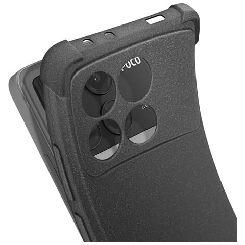 Cover Per Xiaomi Poco X6 Pro Morbida Angoli Bumper Fotocamera Protetta, Nero - Foto 5