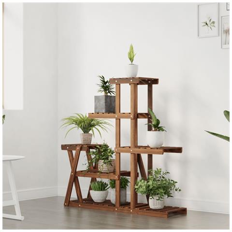 Portafiori 95x25x96 Cm In Legno Massello Di Abete - Foto 3