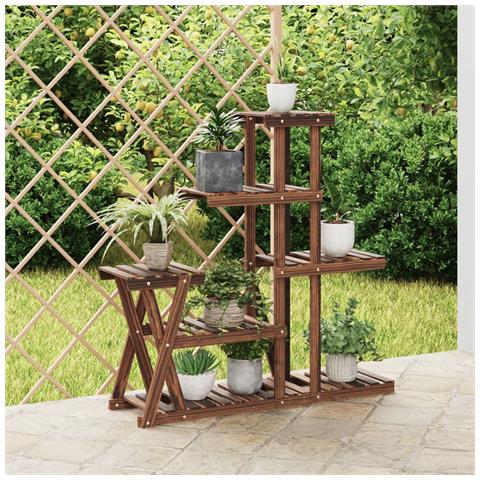 Portafiori 95x25x96 Cm In Legno Massello Di Abete - Foto 1