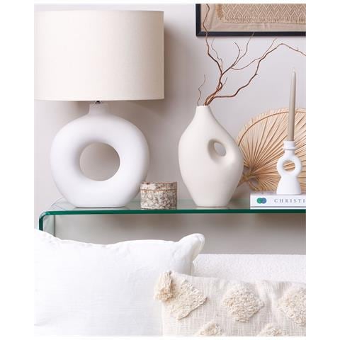 Vaso Da Fiori Komotini Ceramica 32 Cm Bianco Sporco - Foto 7