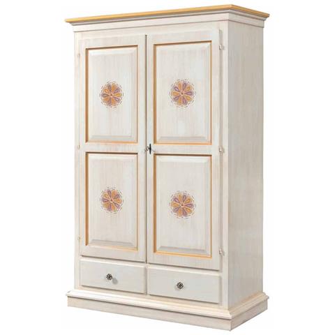 Armadietto Dispensa 2 Porte 3 Ripiani In Legno Arte Povera Tinta Noce L. 86 X P. 45 H. 161 - Foto 1