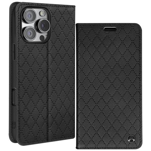 Custodia Folio Per Iphone 16 Pro Max Rombi Portacarte Supporto Video - Foto 2