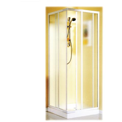Box Doccia Angolare In Alluminio E Pvc Con Apertura Scorrevole Regolabile - Foto 1
