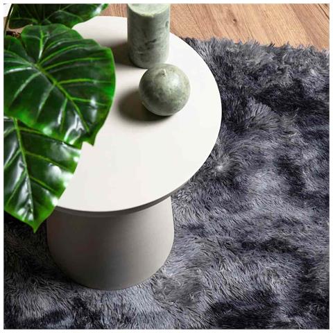 Tappeto Shaggy a Pelo Lungo NAVARRA Grigio Scuro 160x160 cm - Foto 9