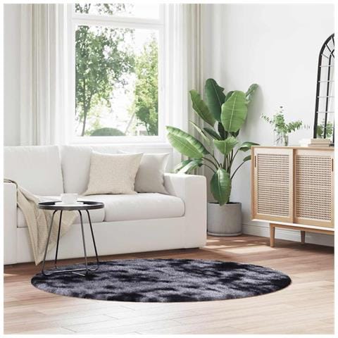 Tappeto Shaggy a Pelo Lungo NAVARRA Grigio Scuro 160x160 cm - Foto 1