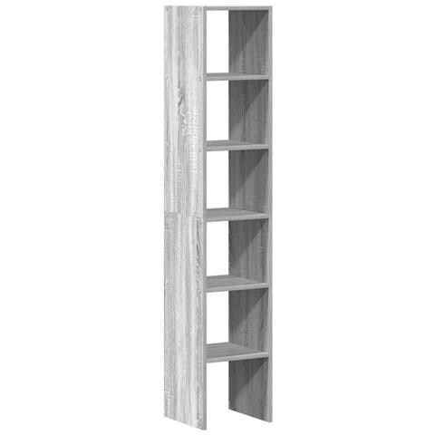 Librerie 2 Pz Impilabili Grigio Sonoma 30x30x80cm In Truciolato - Foto 2