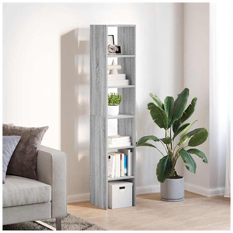 Librerie 2 Pz Impilabili Grigio Sonoma 30x30x80cm In Truciolato - Foto 3