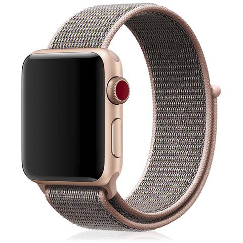 Dam Cinturino In Nylon  Compatibile Con Apple Watch 38/40/41mm 18x3x0,2 Cm. Marrone Chiaro - Foto 1