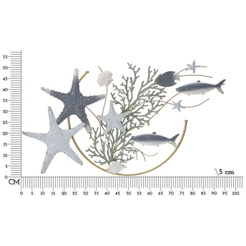 Decorazione In Metallo 3d Sea - Multicolore - Metallo - 95,3x5x50,2 Cm - Foto 6