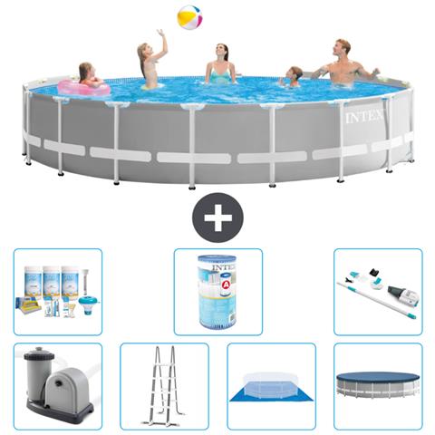 Piscina Fuori Terra - In Giro - 549x122 Cm - Grigio - Include Accessori Coordinati A2336 - Foto 1