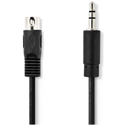 Cavo Audio Da Din 5 Pin Maschio A Jack 3,5 Mm Maschio 1 M, Nero - Foto 1