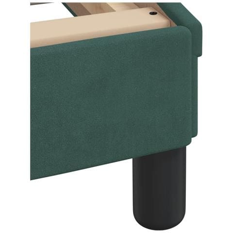 Giroletto senza Materasso Verde Scuro 90x200 cm in Velluto - Foto 9