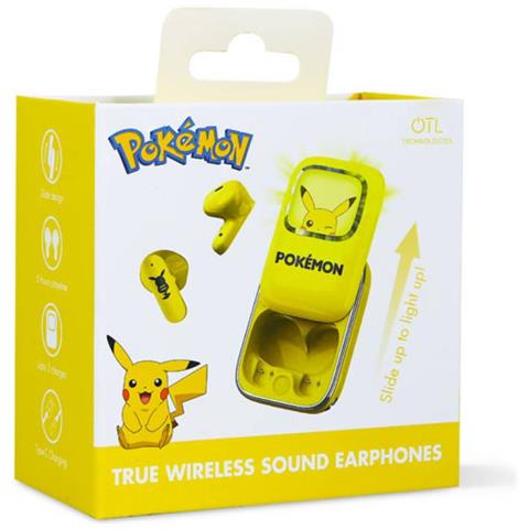 Tws Auricolare Bluetooth 5.3 Senza Fili Con Braccialetto Pikachu, Giallo - Foto 3