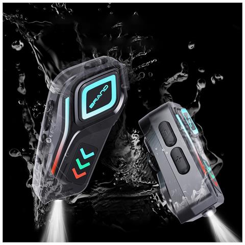 Cuffie Bluetooth 2-in-1 Per Casco Con Microfono, Audio Stereo, Lunga Durata E Illuminazione Ambientale - Foto 2