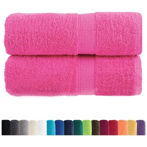 Asciugamani per Ospiti SOLUND 2 pz Rosa 30x50 cm 600 g/m² - Foto 2