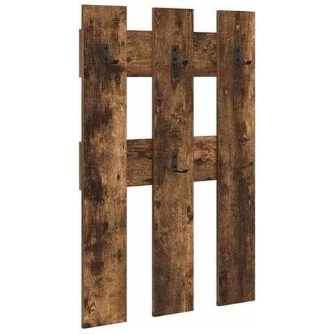 Appendiabiti a muro Rovere fumo 65 x 3 x 100 cm - Foto 1