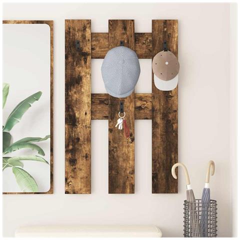 Appendiabiti a muro Rovere fumo 65 x 3 x 100 cm - Foto 2