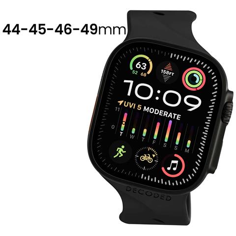 Bracciale In Silicone Ares Splice Per Apple Watch 44-49mm, Nero - Foto 2