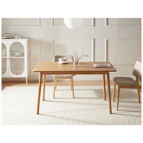 Tavolo Da Pranzo Elvyn Rovere Chiaro 140 Cm 80 Cm - Foto 1