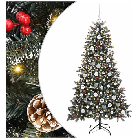 Albero di Natale artificiale con 300 LED Verde 180 cm - Foto 1