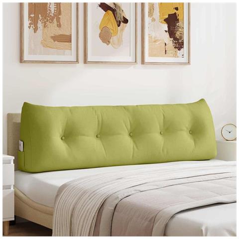 Cuscino per Schiena Verde chiaro 160 x 24 x 50 cm Tessuto - Foto 2