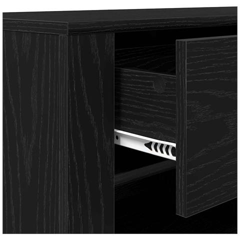 Mobile TV Rovere Nero 100 x 35 x 40 cm Legno multistrato - Foto 9