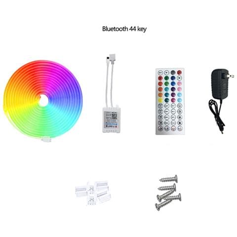 Striscia Led Neon Rgb 5m Con Sincronizzazione Musicale Bluetooth E Telecomando 44 Tasti - Foto 1