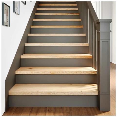Gradini 16 pz 90x30x2 cm in Rovere Massello Non Trattato - Foto 2