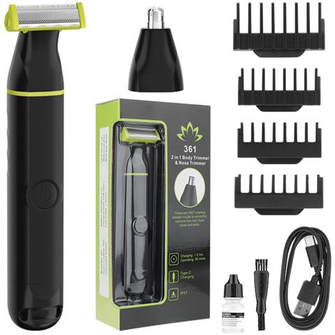 Regolabarba E Taglia Naso Elettrico 2-in-1 - Portatile E Lavabile - Foto 1