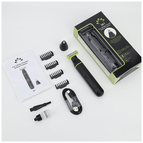 Regolabarba E Taglia Naso Elettrico 2-in-1 - Portatile E Lavabile - Foto 2