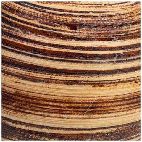 Set Vassoio E 3 Portacandele In Legno Di Bambù Marrone 33x13x3h Cm - Foto 7