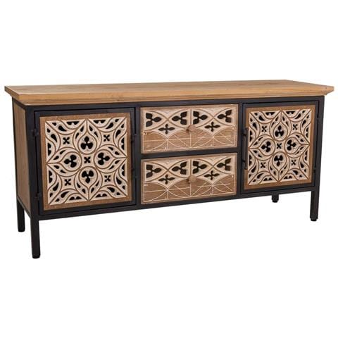 Credenza In Legno Marrone 120x35x54h - Foto 1