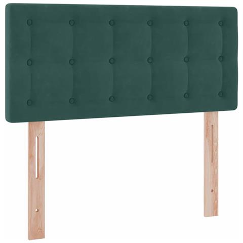 Letto con Contenitore Verde Scuro 100 x 200 cm Velluto - Foto 9