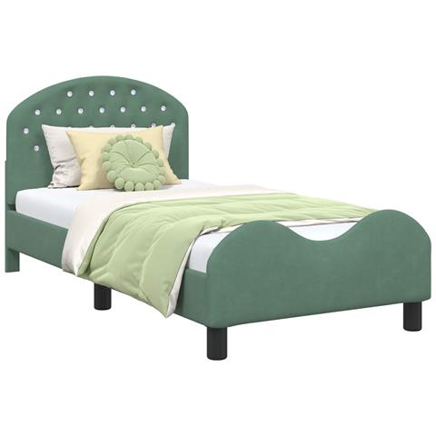Struttura letto bambini con testata Verde Mare 80 x 160 cm - Foto 1