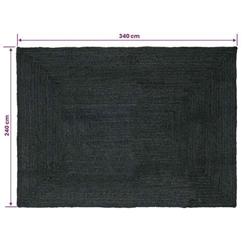 Tappeti per area Rettangolare Grigio Scuro 240 x 340 cm Juta - Foto 8