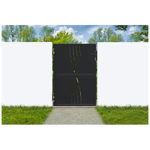 Cancello in acciaio nero opaco 1m NALI VELETA H. 140cm - Foto 1