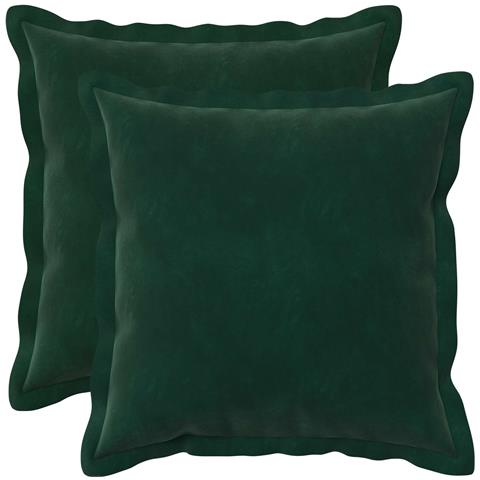 Cuscino con cuscino HOUTEN 2 pz Verde Scuro Velluto - Foto 1