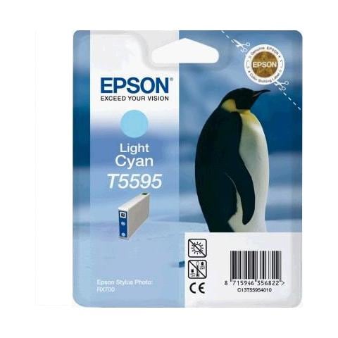 C13T55954020 Cartuccia Ink Originale Ciano-Chiaroper Stylus RX700 Capacità 520 Pagine - Foto 5