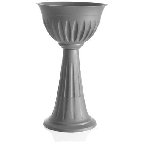 Vaso Colonna Calice Alba Diametro 43cm Colore Grigio - Foto 1