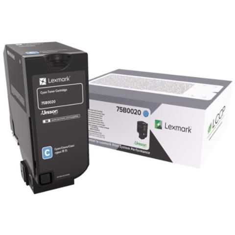 75B0020 Toner Originale Ciano per CX727de / CS727de / CS728de Capacità 10000 Pagine - Foto 1