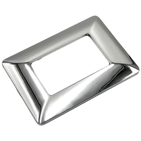 10 Placche Muro 3 Posti Moduli Cromo Lucido Compatibile Tipo Bticino Matix - Foto 1